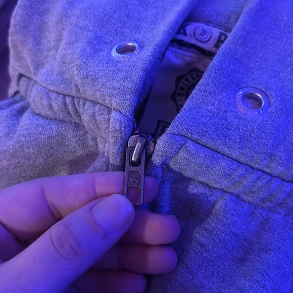 2008 RARE HTF PINK VICTORIAS SECRET VARSITY GREY AND PINK SWEATSUIT - Picture 15 of 15